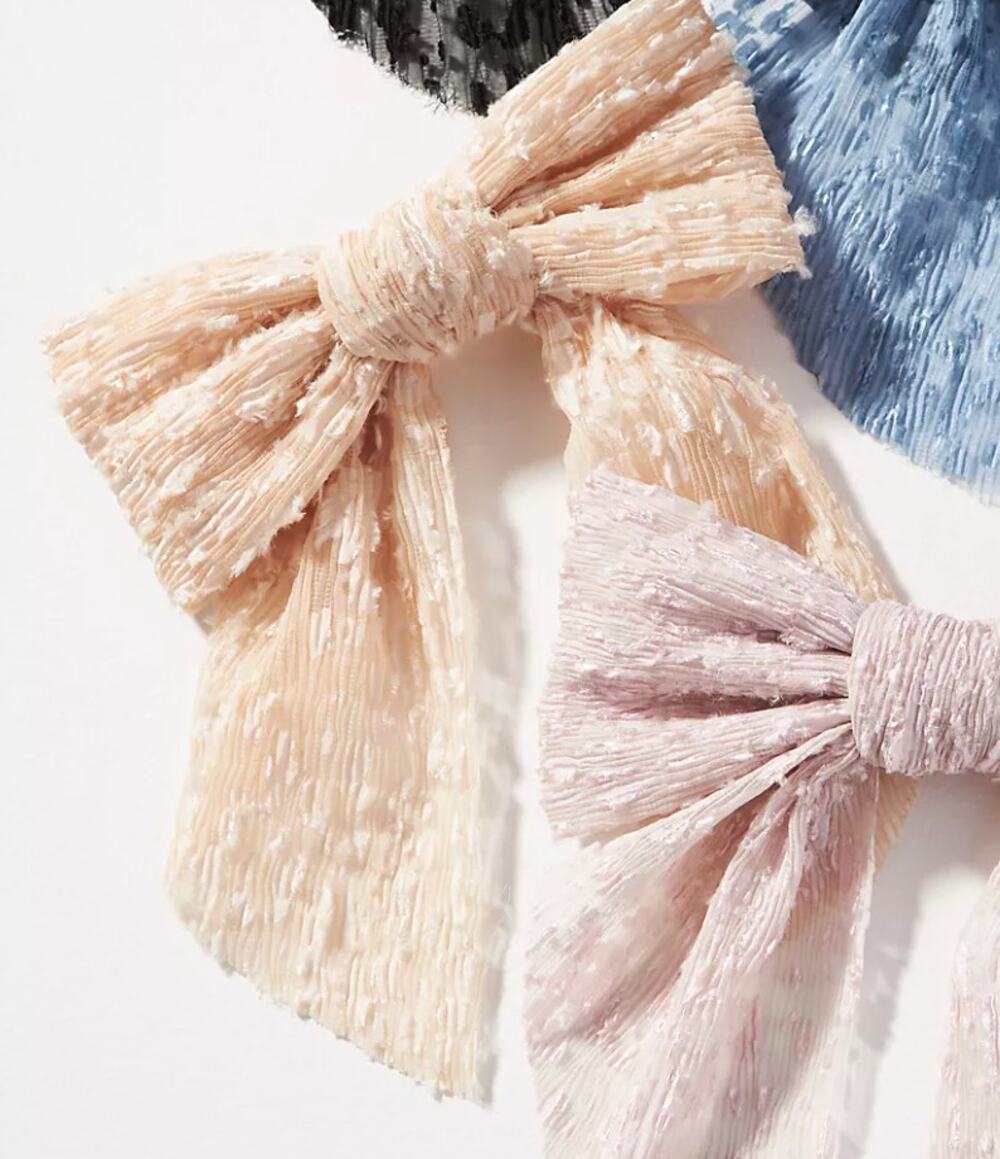 NWT Anthropologie Textured Lace Hair Bow